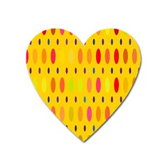 Banner-polkadot-yellow Heart Magnet