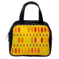 Banner-polkadot-yellow Classic Handbag (one Side) by nate14shop