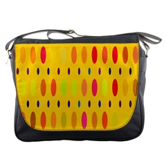 Banner-polkadot-yellow Messenger Bag by nate14shop