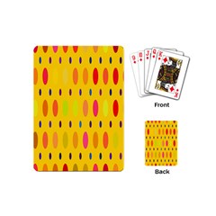 Banner-polkadot-yellow Playing Cards Single Design (mini) by nate14shop