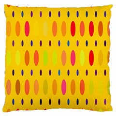 Banner-polkadot-yellow Large Cushion Case (one Side) by nate14shop