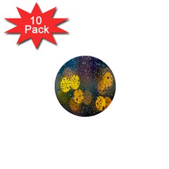  Raindrops Window Glass 1  Mini Buttons (10 Pack) 