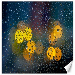  Raindrops Window Glass Canvas 12  X 12  by artworkshop