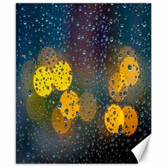  Raindrops Window Glass Canvas 8  X 10  by artworkshop
