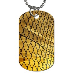 Chain Link Fence Sunset Wire Steel Fence Dog Tag (two Sides) by artworkshop