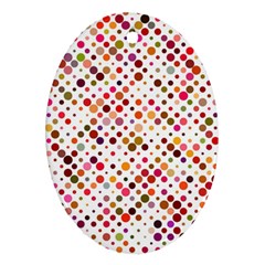 Colorful-polkadot Ornament (Oval)