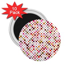 Colorful-polkadot 2.25  Magnets (10 pack) 