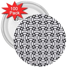 Ellipse-pattern 3  Buttons (100 Pack) 