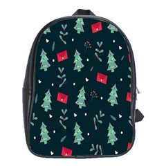 Christmas Pattern Design  School Bag (xl) by artworkshop