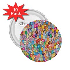 Floral-flower 2.25  Buttons (10 pack) 