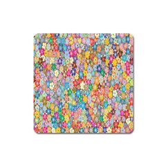 Floral-flower Square Magnet