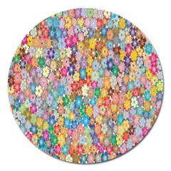 Floral-flower Magnet 5  (Round)