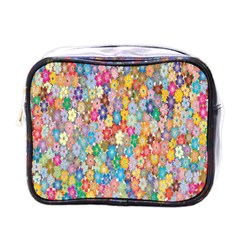 Floral-flower Mini Toiletries Bag (One Side)