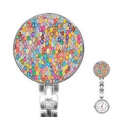 Floral-flower Stainless Steel Nurses Watch