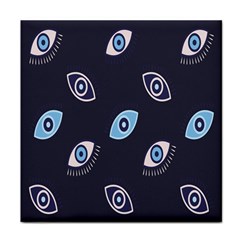 Eyes Evil Eye Blue Pattern Design Face Towel by artworkshop