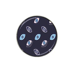 Eyes Evil Eye Blue Pattern Design Hat Clip Ball Marker (4 Pack) by artworkshop