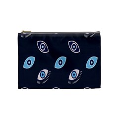 Eyes Evil Eye Blue Pattern Design Cosmetic Bag (medium) by artworkshop