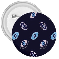 Eyes Evil Eye Blue Pattern Design 3  Buttons by artworkshop