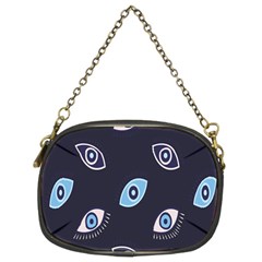 Eyes Evil Eye Blue Pattern Design Chain Purse (two Sides)