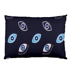Eyes Evil Eye Blue Pattern Design Pillow Case (two Sides) by artworkshop