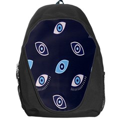 Eyes Evil Eye Blue Pattern Design Backpack Bag by artworkshop