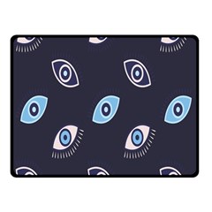 Eyes Evil Eye Blue Pattern Design Double Sided Fleece Blanket (small)  by artworkshop