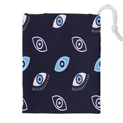 Eyes Evil Eye Blue Pattern Design Drawstring Pouch (5xl) by artworkshop