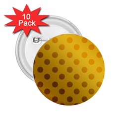 Gold-polkadots 2 25  Buttons (10 Pack) 