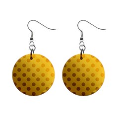 Gold-polkadots Mini Button Earrings