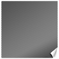 Gray-polkadots Canvas 12  x 12 