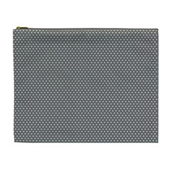 Gray-polkadots Cosmetic Bag (XL)