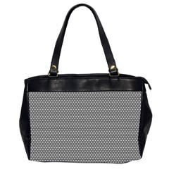 Gray-polkadots Oversize Office Handbag (2 Sides)