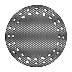 Gray-polkadots Ornament (Round Filigree)