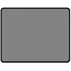 Gray-polkadots Double Sided Fleece Blanket (Medium) 