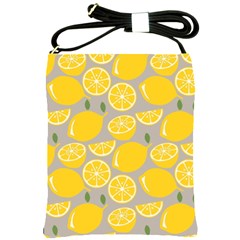 Lemon Pattern Shoulder Sling Bag by artworkshop