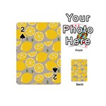 Lemon Pattern Playing Cards 54 Designs (Mini) Front - Spade2