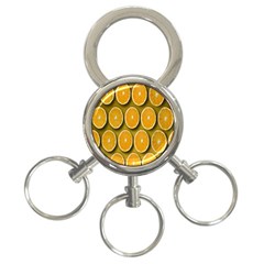 Oranges Slices  Pattern 3-ring Key Chain