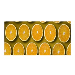 Oranges Slices  Pattern Satin Wrap 35  X 70  by artworkshop