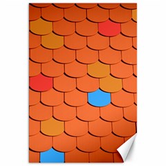 Phone Wallpaper Roof Roofing Tiles Roof Tiles Canvas 20  X 30  by artworkshop