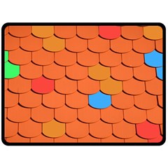 Phone Wallpaper Roof Roofing Tiles Roof Tiles Double Sided Fleece Blanket (large) 