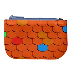 Phone Wallpaper Roof Roofing Tiles Roof Tiles Large Coin Purse by artworkshop