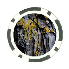 Rock Wall Crevices Geology Pattern Shapes Texture Poker Chip Card Guard by artworkshop