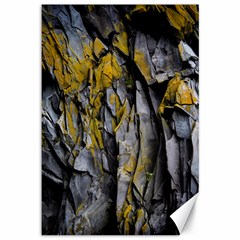 Rock Wall Crevices Geology Pattern Shapes Texture Canvas 12  X 18  by artworkshop