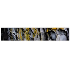 Rock Wall Crevices Geology Pattern Shapes Texture Large Flano Scarf  by artworkshop