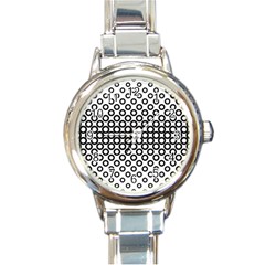 Pattern-gry Round Italian Charm Watch