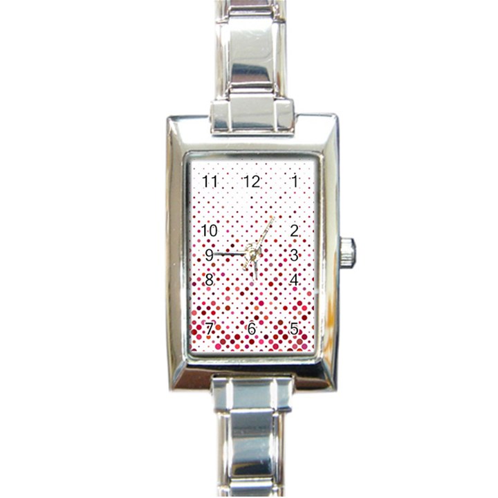 Pattern-polkadots Rectangle Italian Charm Watch