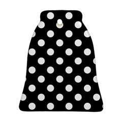 Polka-02 White-black Bell Ornament (two Sides) by nate14shop