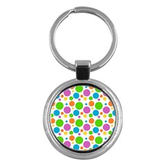 Polka-dot-callor Key Chain (round)