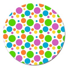 Polka-dot-callor Magnet 5  (round)