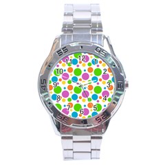 Polka-dot-callor Stainless Steel Analogue Watch